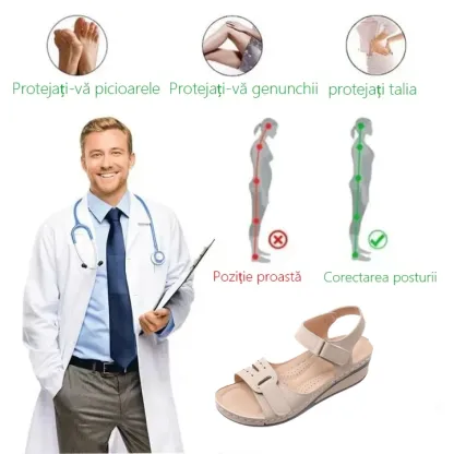 [🎁Jumătate de preț astăzi - nu ratați] Sandale ortopedice ergonomice certificate medical - mers fără durere 👞 facilitează mersul