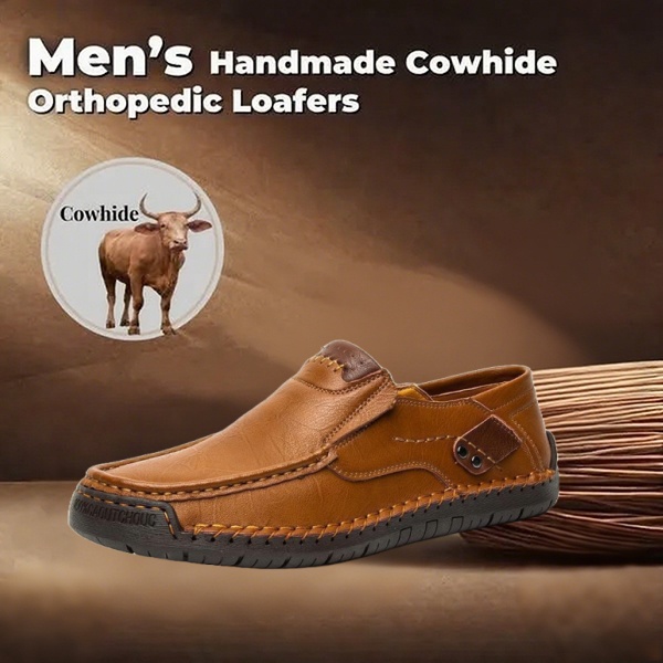 [⏰ Ultima zi pentru a te bucura de o reducere de 70% - nu rata ocazia!] 🐂Pantofi de mers pentru bărbați din piele de vițel australiană 👞 ✅ Ameliorează durerea și mergi confortabil