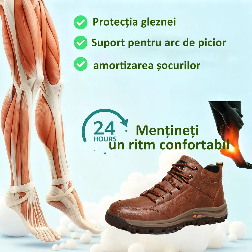 🐂 Pantofi bărbătești din piele de vițel, cusuți manual 👞 Ușor de încălțat și de descălțat, croială universală ✅ Impermeabili, antiderapanți, călduroși și confortabili