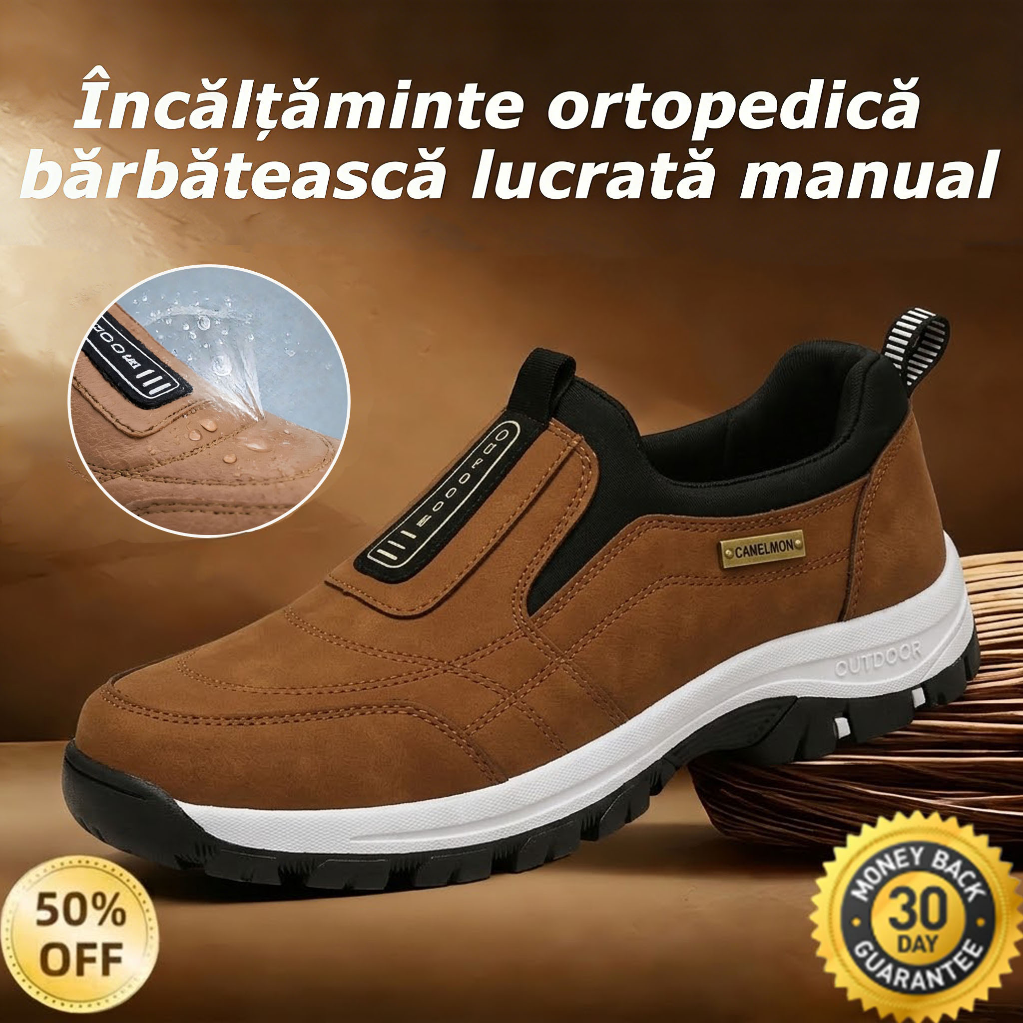 🎁Ultima zi pentru a te bucura de o reducere de 50%! Nu rata ocazia! ⏰ Ameliorează durerile de picioare și fasciita - Încălțăminte ortopedică impermeabilă și antiderapantă.