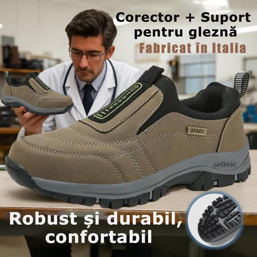 ✅Pantofi din piele întoarsă de înaltă calitate🦶Ameliorează durerile de picioare și fasciita - Impermeabili și antiderapanți🔴Pantofi ortopedici
