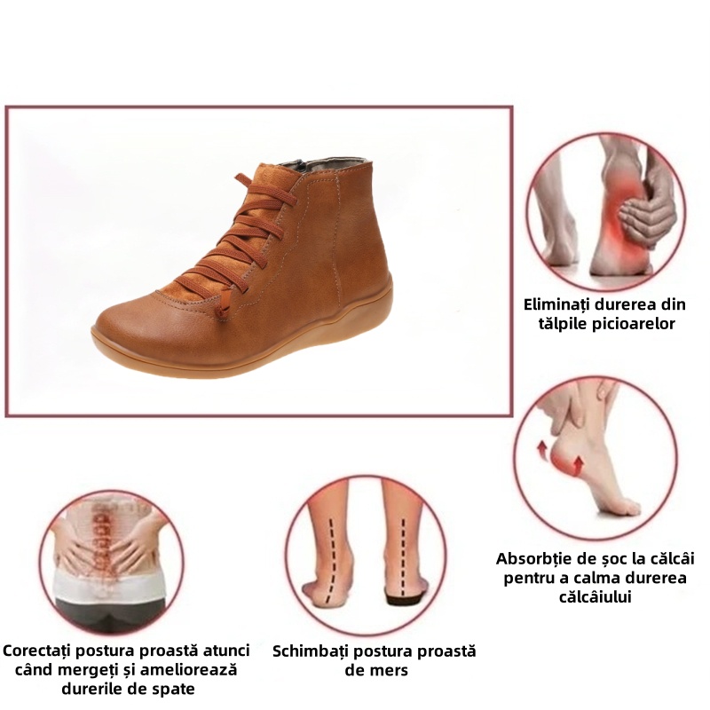 [🔥Jumătate de preț astăzi - nu-l ratați] Pantofi ortopedici cu design ergonomic pentru femei - design de susținere a arcului 👞Scăpați cu ușurință de durerile de picioare
