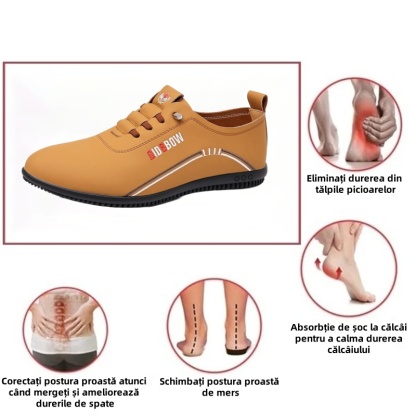 [Reducere la jumătate de preț pe perioadă limitată în primăvară - nu o ratați] Noi pantofi ortopedici pentru bărbați adoptă un design ergonomic ✅ Ameliorează eficient durerile de mers 👞 Piele autentică + cusătură manuală