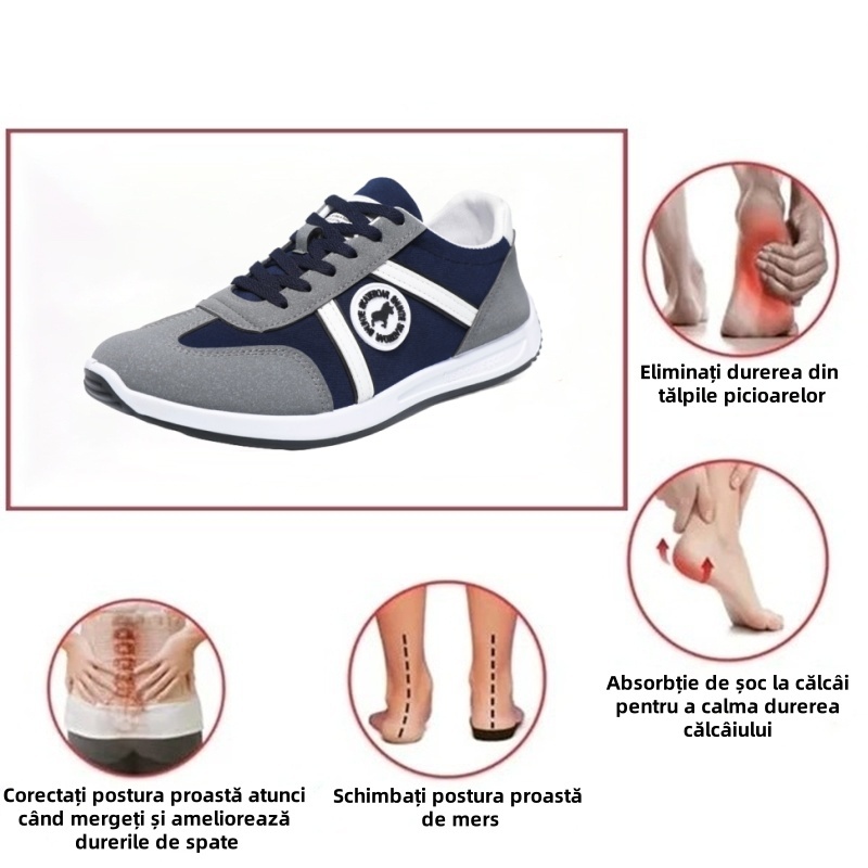 [🔥Reducere de primăvară 50% reducere: nu-l ratați] Pantofi ortopedici cu design ergonomic👞-Elimină durerile de picioare în 7 zile, ✅Tălpi interioare din spumă cu memorie ecologice, mers confortabil