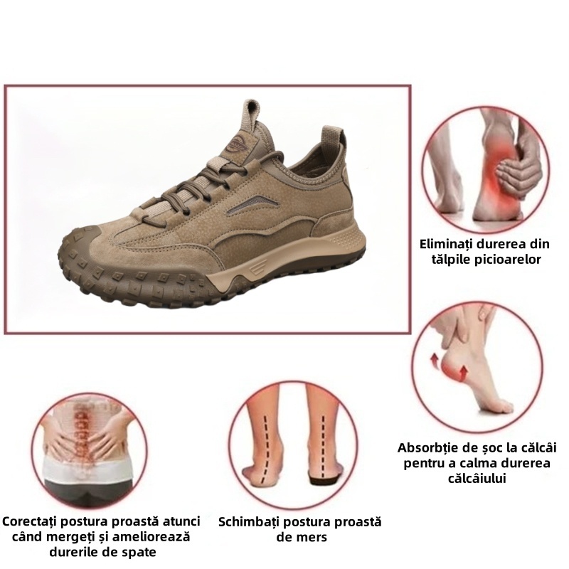 (🔥50% reducere pentru o perioadă limitată, nu-l ratați⏰) Pantofi ortopedici pentru bărbați din piele naturală australiene👞Suport pentru arc ✅Ameliorează durerile de picioare