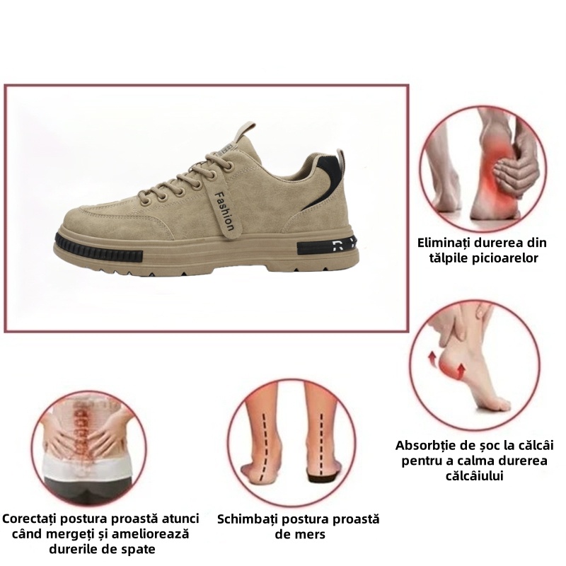 (🔥Vânzarea de astăzi la jumătate de preț - se încheie în curând⏰) Pantofi ortopedici pentru bărbați 👞 Design ergonomic ✅ Suport arc, mers confortabil - cusut manual