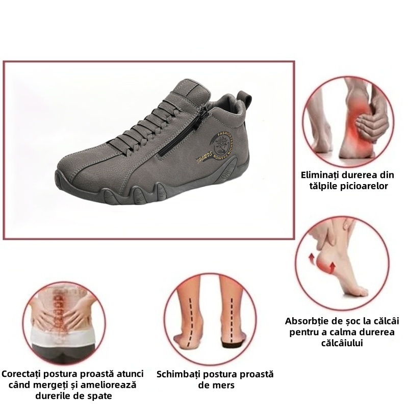 (🔥50% reducere astăzi, nu-l ratați⏰) Pantofi ortopedici din piele australiană pentru bărbați👞Suport arc ✅Ameliorează durerile de picioare