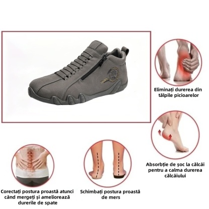 (🔥50% reducere astăzi, nu-l ratați⏰) Pantofi ortopedici din piele australiană pentru bărbați👞Suport arc ✅Ameliorează durerile de picioare