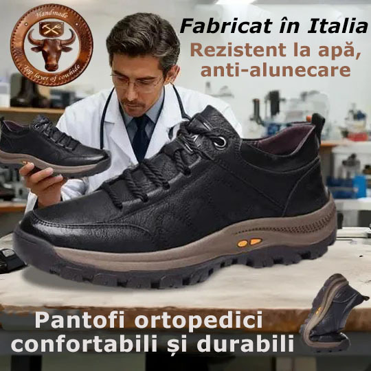 🔴 Pantofi din piele naturală italiană, cusuți manual ✅ Orteze bazate pe inteligență artificială + suport pentru gleznă 🦶 Potriviti pentru persoanele cu probleme la picioare!