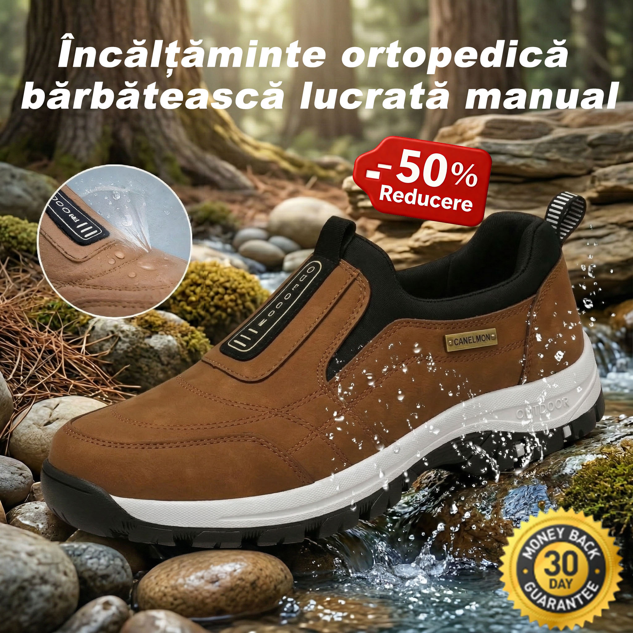 ✅Pantofi din piele întoarsă de înaltă calitate🦶Ameliorează durerile de picioare și fasciita - Impermeabili și antiderapanți🔴Pantofi ortopedici