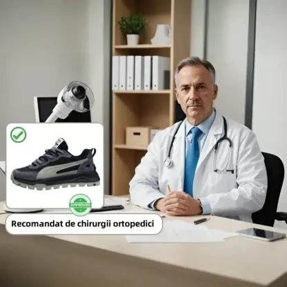 [50% reducere azi - nu ratați] 🔥 Pantofi de mers cu design ergonomic 👞Cusuti manual - impermeabili și anti-alunecare ✅ Suport arc pentru mers confortabil