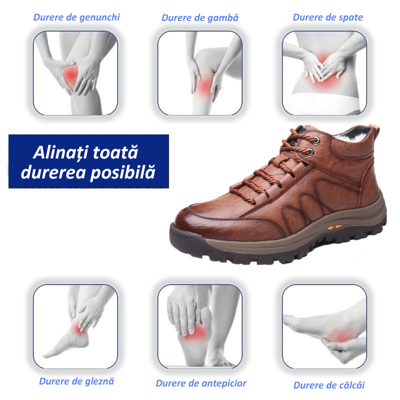 ❄️ Pantofi de iarnă pentru bărbați, din piele de vițel, fabricați în Australia 👞 Cusuți manual pentru încălțare și descălțare ușoară ✅ Suport pentru bolta plantară pentru ameliorarea durerii - mers confortabil