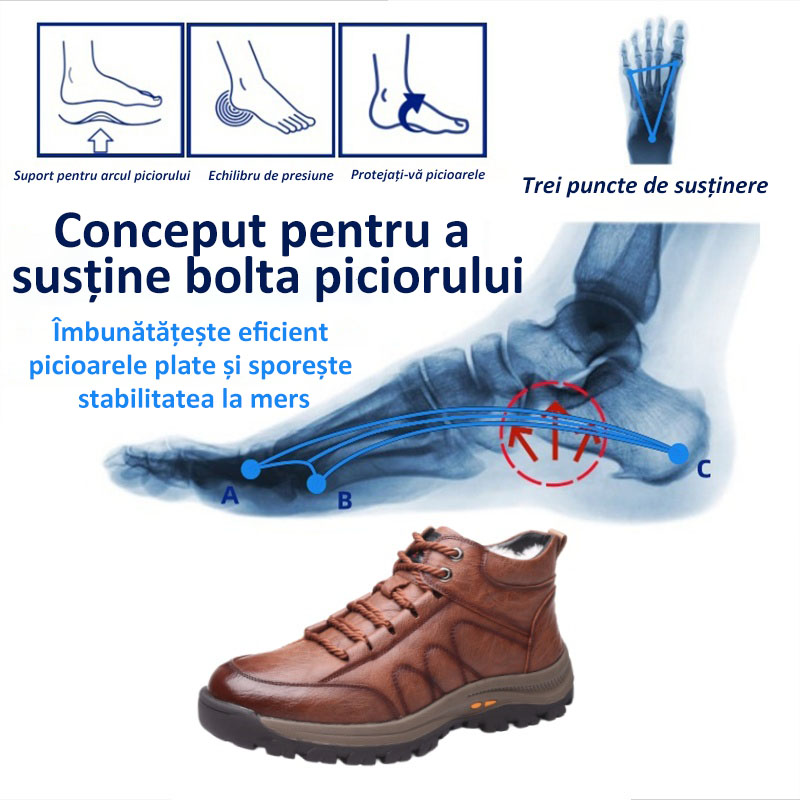 ❄️ Pantofi de iarnă pentru bărbați, din piele de vițel, fabricați în Australia 👞 Cusuți manual pentru încălțare și descălțare ușoară ✅ Suport pentru bolta plantară pentru ameliorarea durerii - mers confortabil