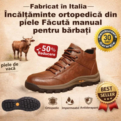 🐂 Pantofi bărbătești din piele de vițel cusuți manual 👞 Disponibili în toate mărimile, ușor de încălțat și de descălțat ✅ Calzi, confortabili, impermeabili și antiderapanți