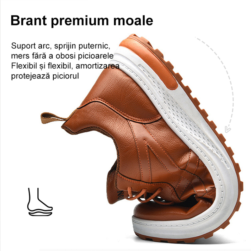 [Ultima zi cu 50% reducere - nu o ratați] 🔥Încălțăminte ergonomică de mers certificată medical 👞Cusută manual ✅Suport pentru bolta plantară pentru mers confortabil