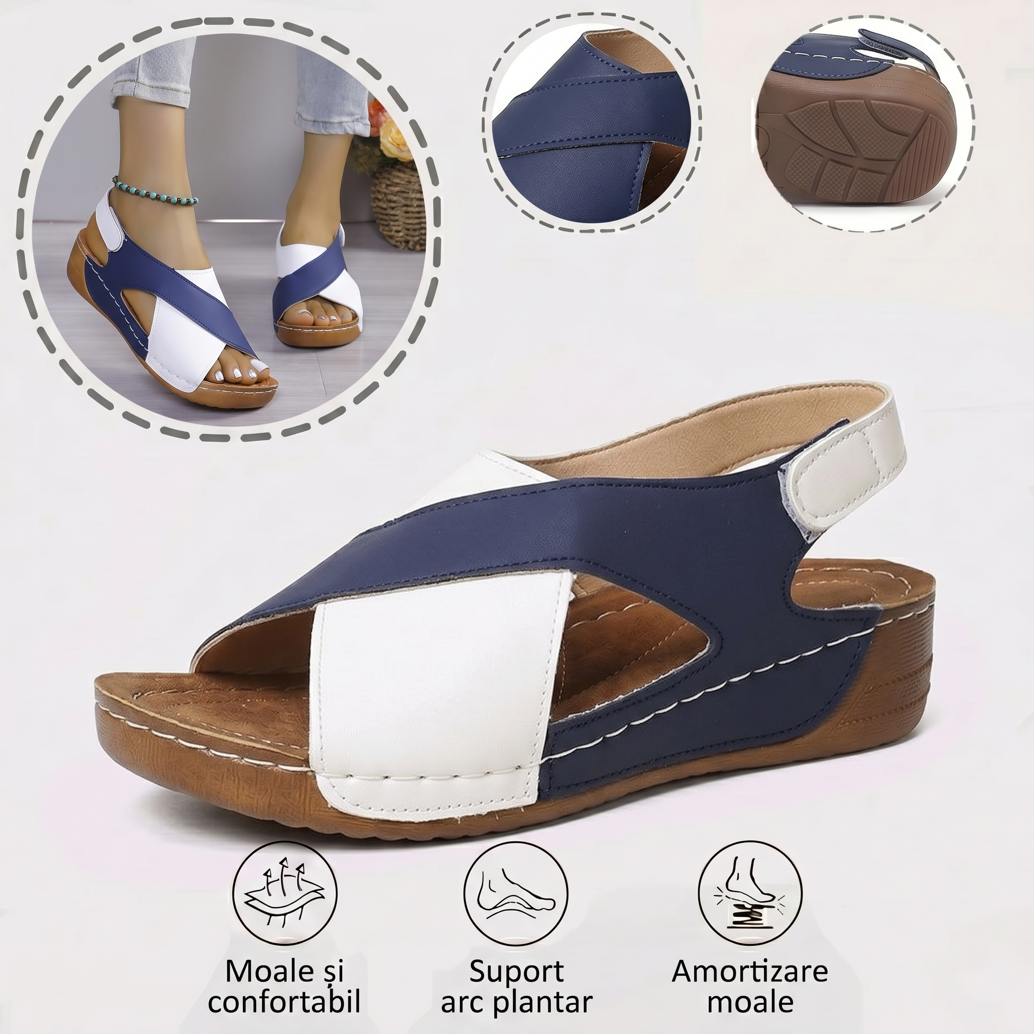 ⏰️Nu rata reducerea noastră de 50%! ✅ Sandale de înaltă calitate 🦶 Model nou de vară - impermeabile și antiderapante 🔴 ușoare și elegante, potrivite pentru orice ocazie.