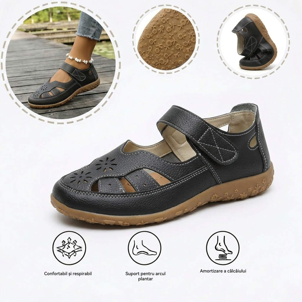 ⏰Ultima zi, reducere 40%! Nu ratați - Sandale ortopedice cu design ergonomic ✅️Amortizare șocuri ✅️Încălțăminte ortopedică sănătoasă, concepută special pentru femeile europene.