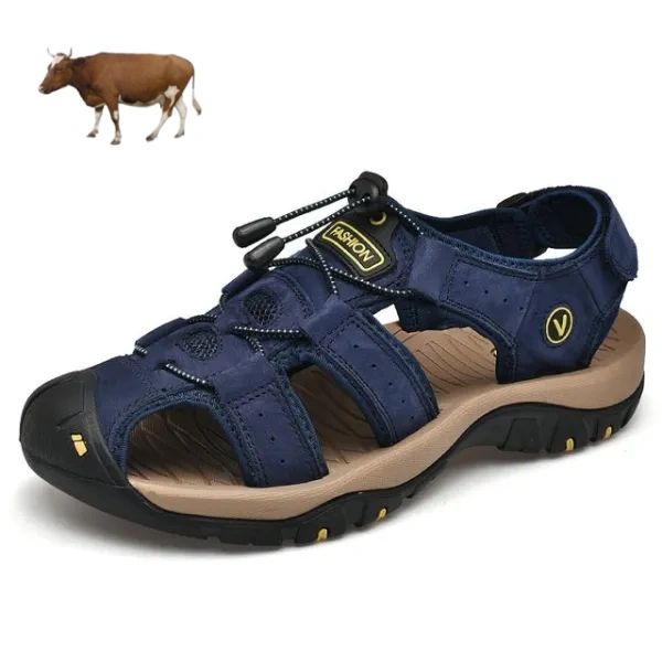 【🎁Astăzi 70% reducere - Nu ratați】 Sandale ortopedice ergonomice din piele de vițel - Mers fără durere👞 Faceți mersul mai confortabil