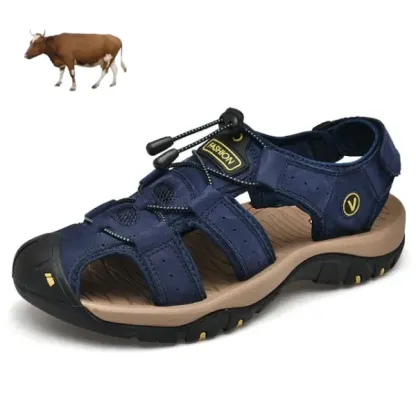 【🎁Astăzi 70% reducere - Nu ratați】 Sandale ortopedice ergonomice din piele de vițel - Mers fără durere👞 Faceți mersul mai confortabil