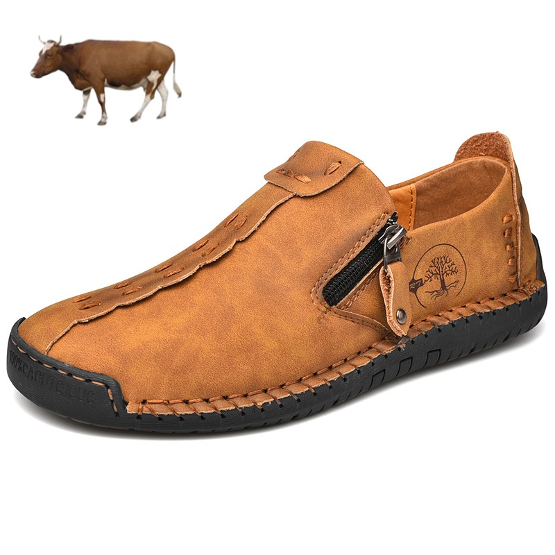 [⏰ Ultima zi pentru a te bucura de o reducere de 70% - nu rata ocazia!] 🐂Pantofi de mers pentru bărbați din piele de vițel australiană 👞 ✅ Ameliorează durerea și mergi confortabil