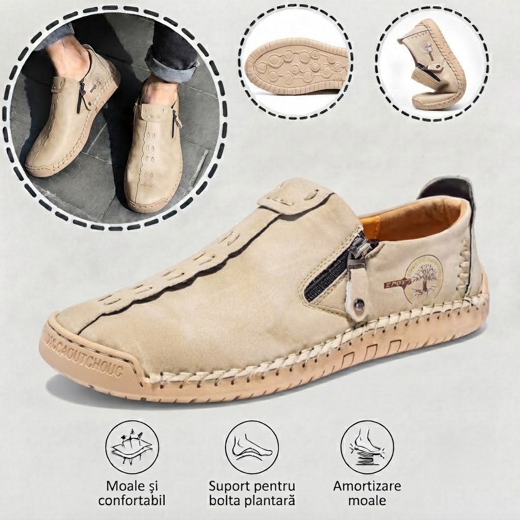 🎁Ultima zi pentru o reducere de 40%, nu ratați!⏰Fabricați din piele de vițel australiană🐂Suport pentru picioare - ameliorează durerea de picioare✅Impermeabili și antiderapanți, confortabili la mers.