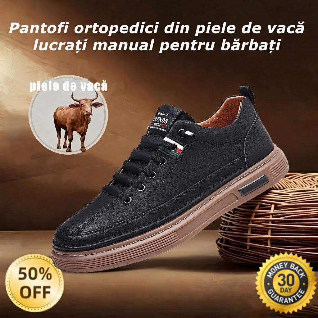 🎁Ultima zi pentru o reducere de 50%! Nu rata ocazia! 🐂 Pantofi bărbătești din piele cusuți manual👞 Gamă completă de mărimi, realizați la comandă ✅ Calzi, confortabili, impermeabili și antiderapanți