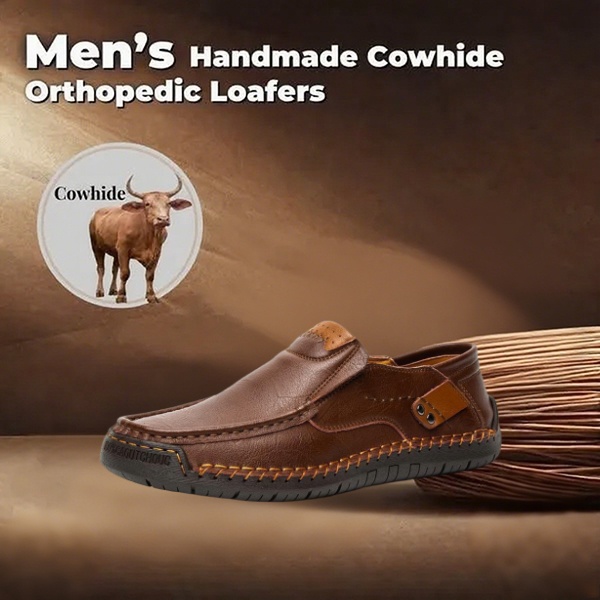 [⏰ Ultima zi pentru a te bucura de o reducere de 70% - nu rata ocazia!] 🐂Pantofi de mers pentru bărbați din piele de vițel australiană 👞 ✅ Ameliorează durerea și mergi confortabil