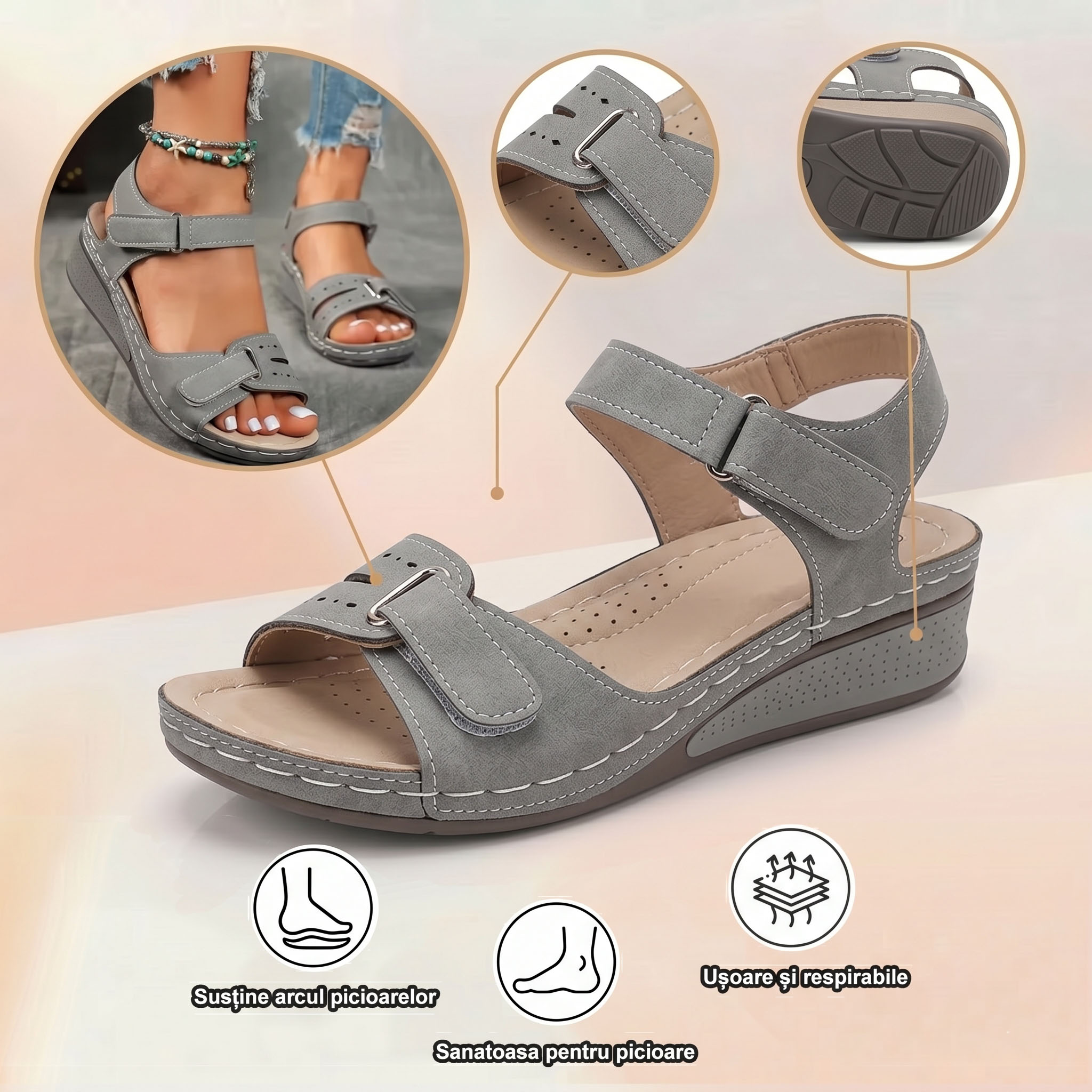 Sand⏰️Nu rata reducerea de 50% de astăzi! ✅ Sandale de înaltă calitate 🦶 Ușoare și elegante - Impermeabile și antiderapante 🔴 Potrivite pentru orice ocazie.ale