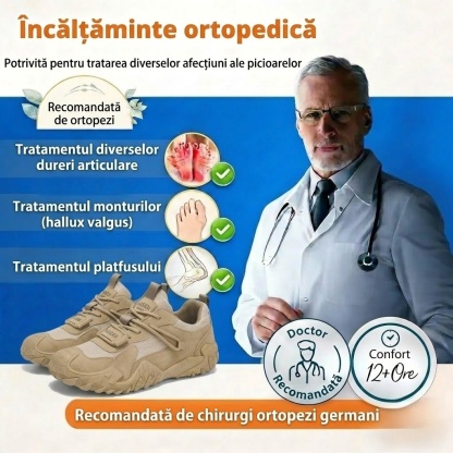 ⏰Ultima zi, reducere de 60% - Nu rata ocazia! ✅ Pantofi ortopedici confortabili ✅ Suport pentru bolta plantară ✅ Ameliorează durerea de picior - Design ergonomic