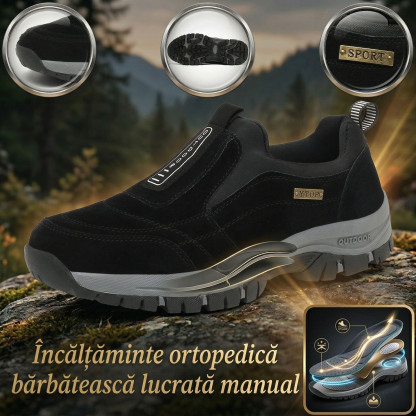 ✅Încălțăminte ortopedică din piele întoarsă de înaltă calitate🦶Ameliorează durerile de picioare și fasciita - Impermeabile și antiderapante🔴