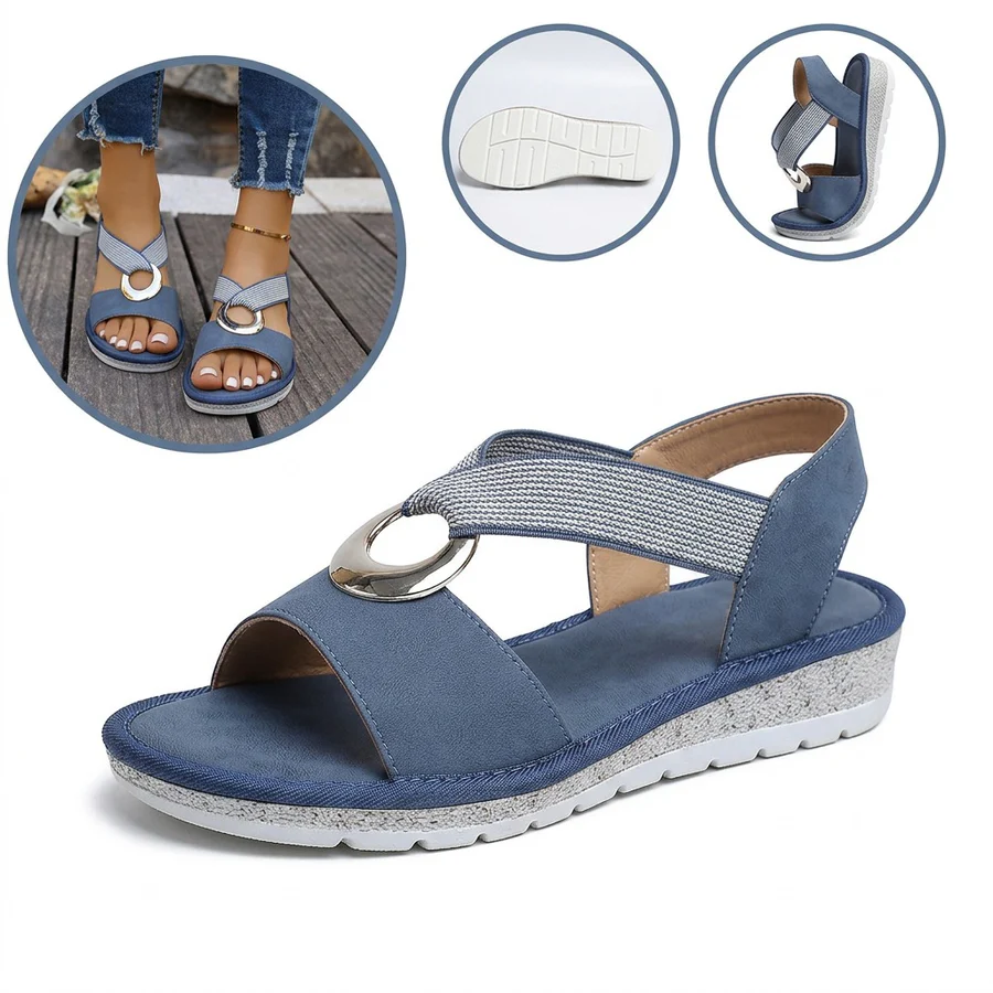⏰Ultima zi, reducere 40%! Nu ratați - Sandale ortopedice cu design ergonomic ✅️Amortizare șocuri ✅️Încălțăminte ortopedică sănătoasă, concepută special pentru femeile europene.
