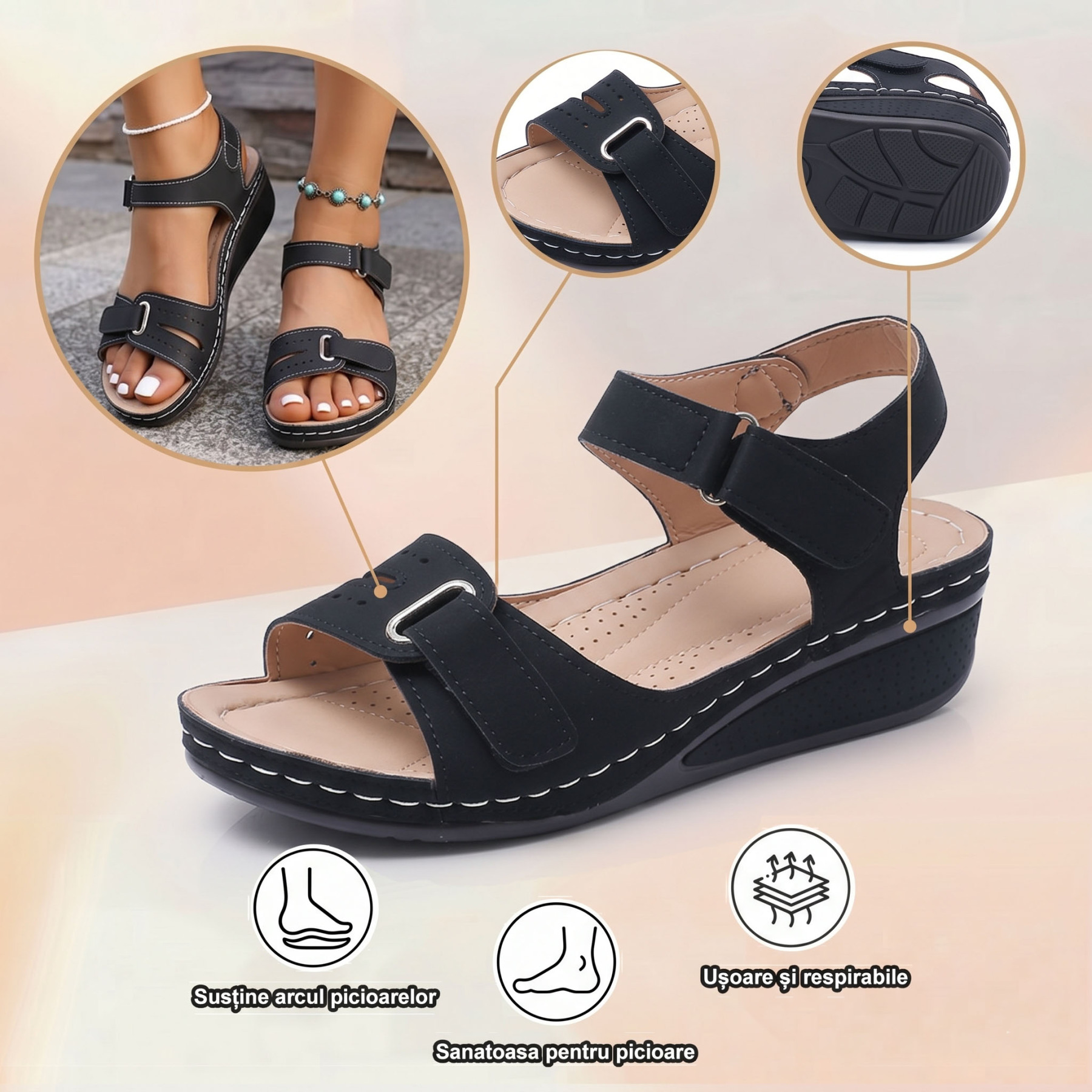 Sand⏰️Nu rata reducerea de 50% de astăzi! ✅ Sandale de înaltă calitate 🦶 Ușoare și elegante - Impermeabile și antiderapante 🔴 Potrivite pentru orice ocazie.ale