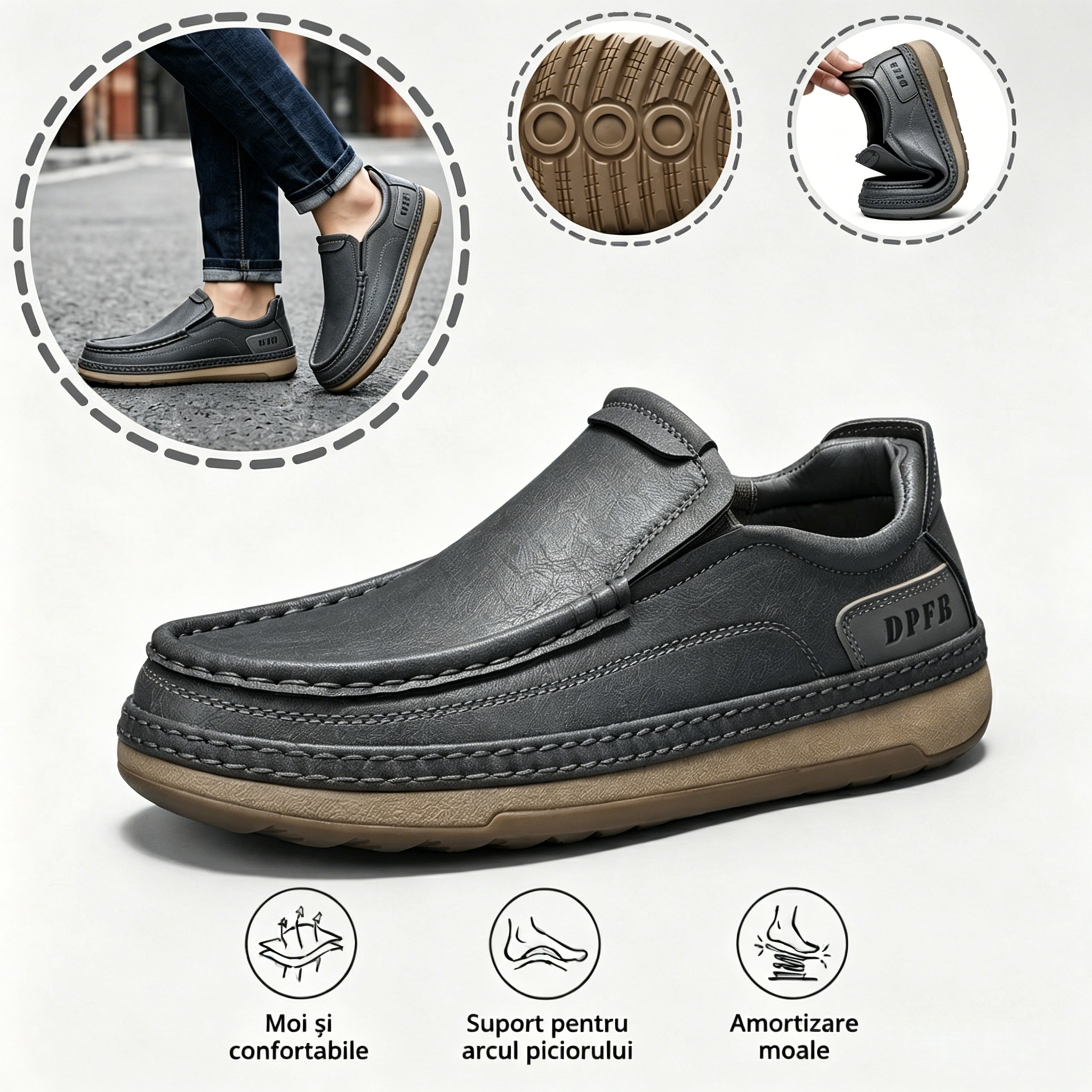 🎁Ultima zi pentru o reducere de 60%--nu ratați!⏰Fabricați din piele de vițel australiană🐂Suport pentru picioare - ameliorează durerea de picioare✅Impermeabili și antiderapanți, confortabili la mers.