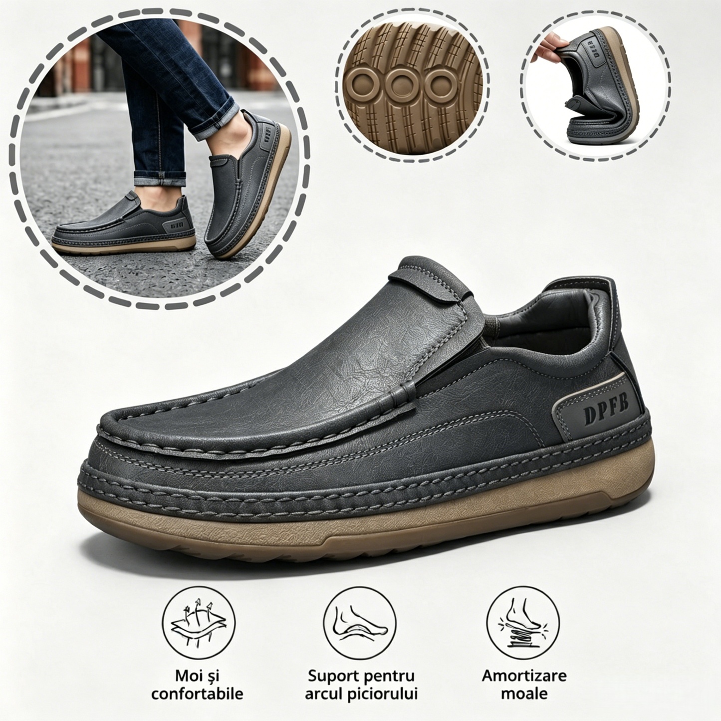 🎁Ultima zi pentru o reducere de 60%--nu ratați!⏰Fabricați din piele de vițel australiană🐂Suport pentru picioare - ameliorează durerea de picioare✅Impermeabili și antiderapanți, confortabili la mers.