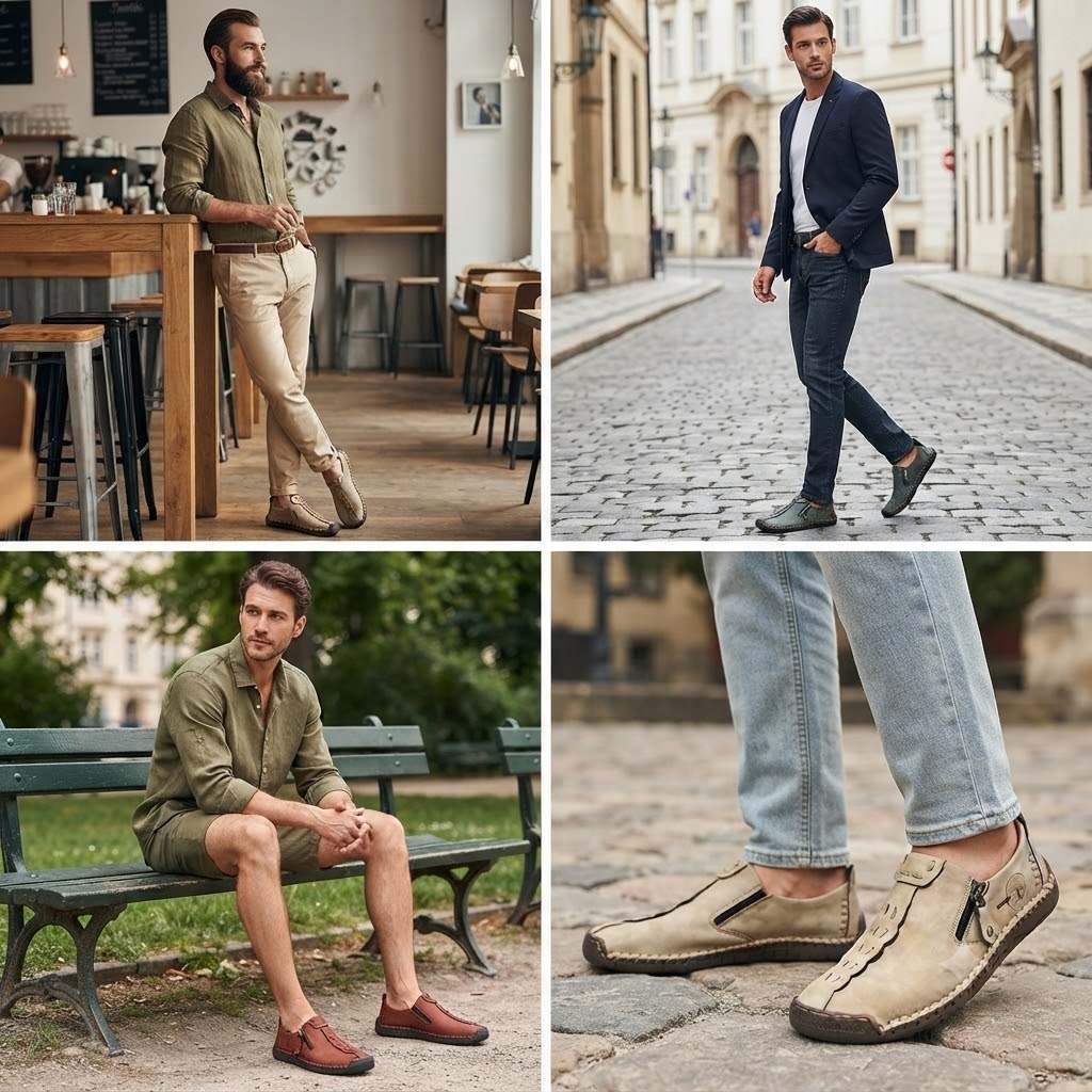 🎁Ultima zi pentru o reducere de 40%, nu ratați!⏰Fabricați din piele de vițel australiană🐂Suport pentru picioare - ameliorează durerea de picioare✅Impermeabili și antiderapanți, confortabili la mers.