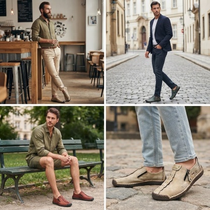 🎁Ultima zi pentru o reducere de 40%, nu ratați!⏰Fabricați din piele de vițel australiană🐂Suport pentru picioare - ameliorează durerea de picioare✅Impermeabili și antiderapanți, confortabili la mers.