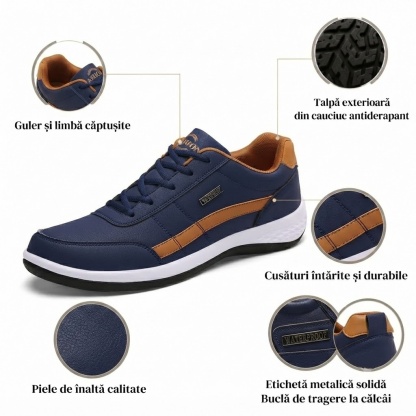 🎁Ultima zi pentru a te bucura de o reducere de 40%, nu o rata! ⏰Fabricați din piele de vițel australiană🐂Suport pentru picioare - ameliorează durerea de picioare✅Impermeabili și antiderapanți, confortabili la mers✅Eleganți și versatili.