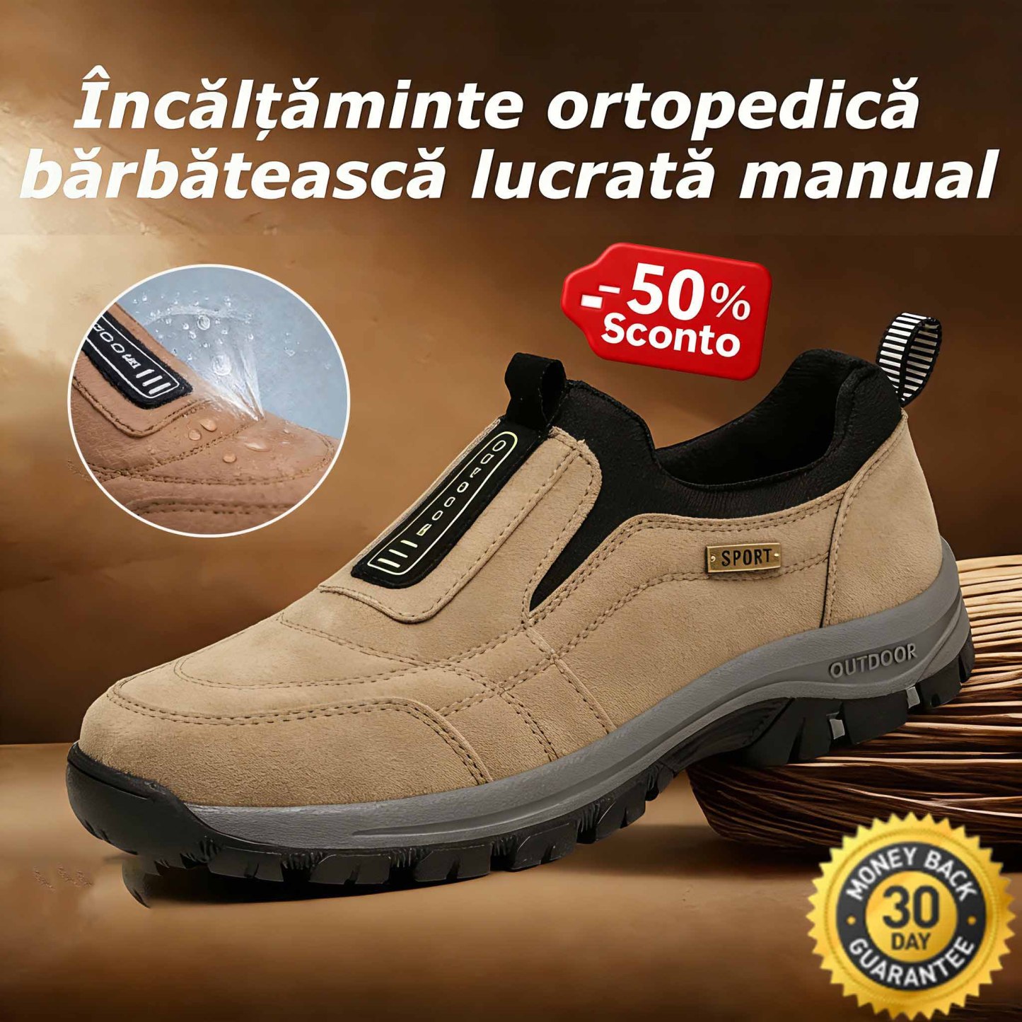 🎁Ultima zi pentru a te bucura de o reducere de 50%! Nu rata ocazia! ⏰ Ameliorează durerile de picioare și fasciita - Încălțăminte ortopedică impermeabilă și antiderapantă.