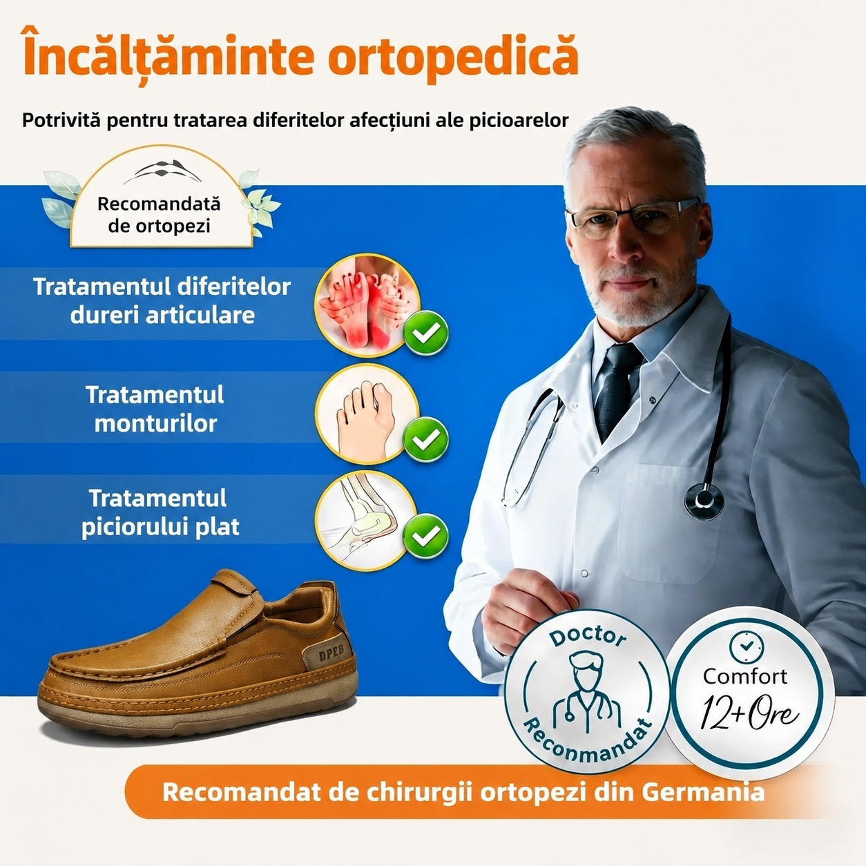 🎁Ultima zi pentru o reducere de 60%--nu ratați!⏰Fabricați din piele de vițel australiană🐂Suport pentru picioare - ameliorează durerea de picioare✅Impermeabili și antiderapanți, confortabili la mers.