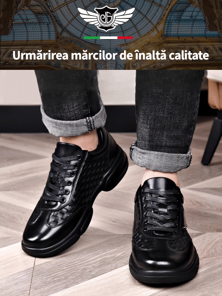 🔥 (Ultima zi 50% reducere - se termină în curând) Pantofi ortopedici confortabili din piele naturală pentru bărbați de înaltă calitate 👞Suport arc - Design ergonomic