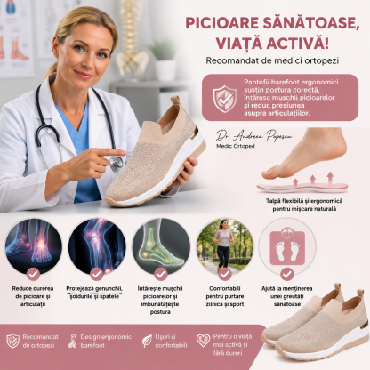 ⏰Ultima zi, reducere 40%! Nu ratați - Pantofi ortopedici cu design ergonomic ✅️Absorbție a șocurilor ✅️Încălțăminte ortopedică sănătoasă, concepută special pentru femeile europene.
