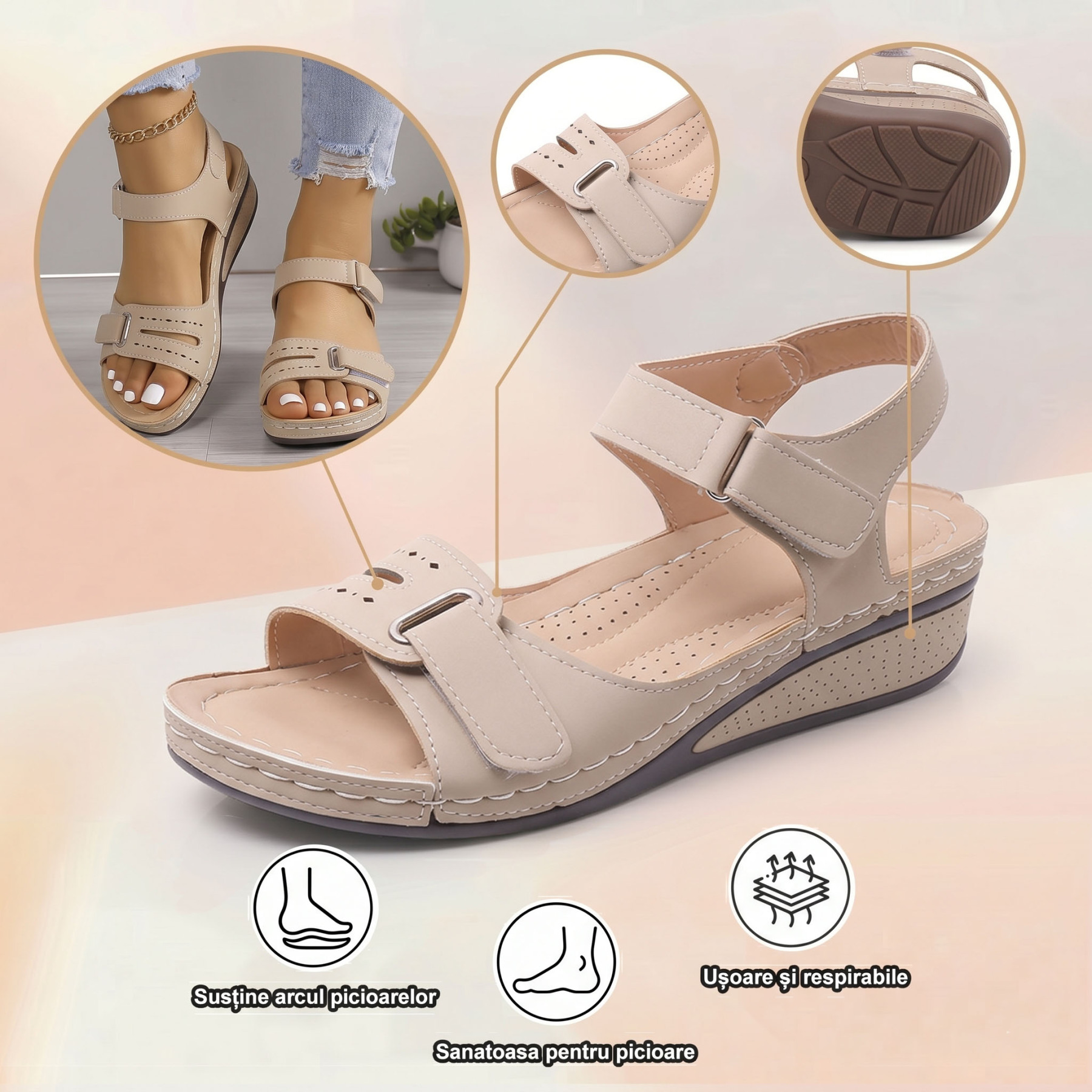 Sand⏰️Nu rata reducerea de 50% de astăzi! ✅ Sandale de înaltă calitate 🦶 Ușoare și elegante - Impermeabile și antiderapante 🔴 Potrivite pentru orice ocazie.ale