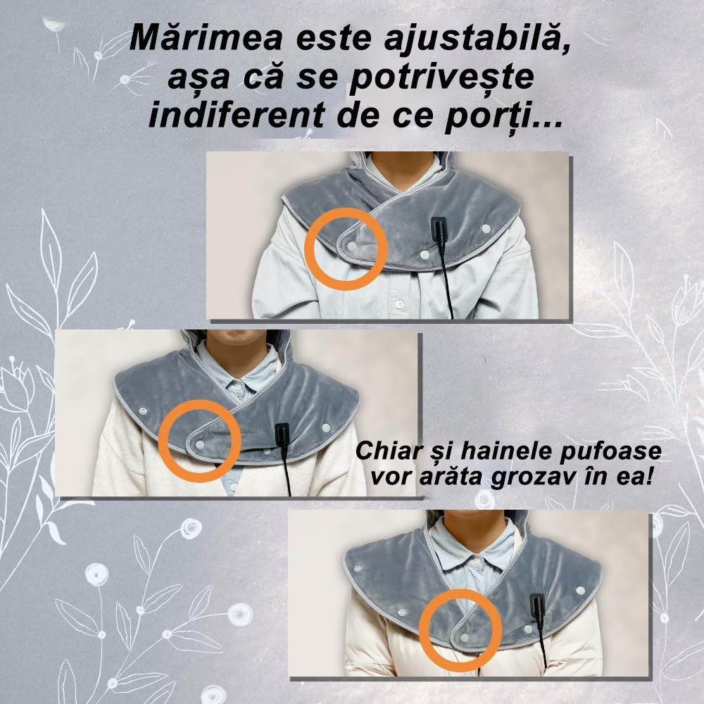 Compresă caldă și masaj pentru gât 🔥 Terapeutul tău personal – relaxează-ți mușchii încordați ai gâtului