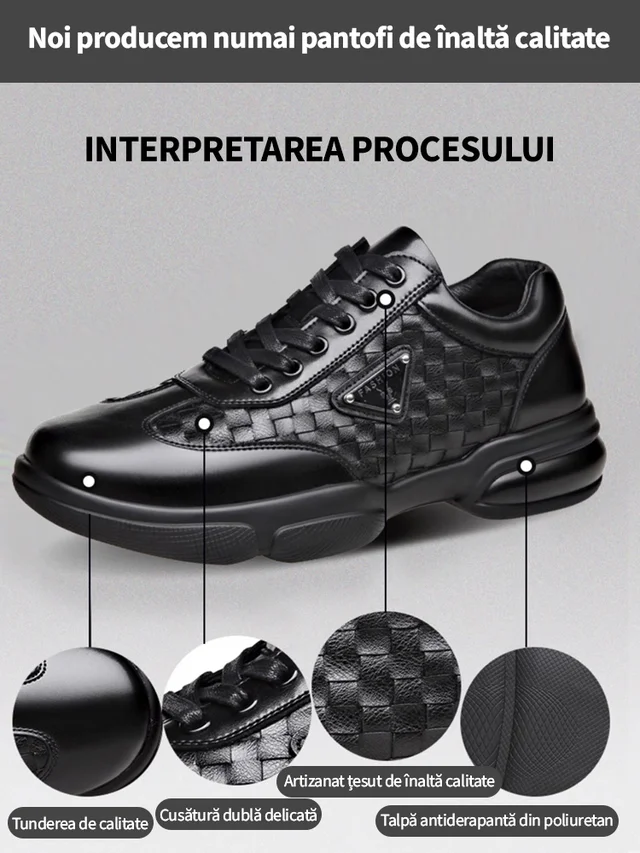 🔥 (Ultima zi 50% reducere - se termină în curând) Pantofi ortopedici confortabili din piele naturală pentru bărbați de înaltă calitate 👞Suport arc - Design ergonomic