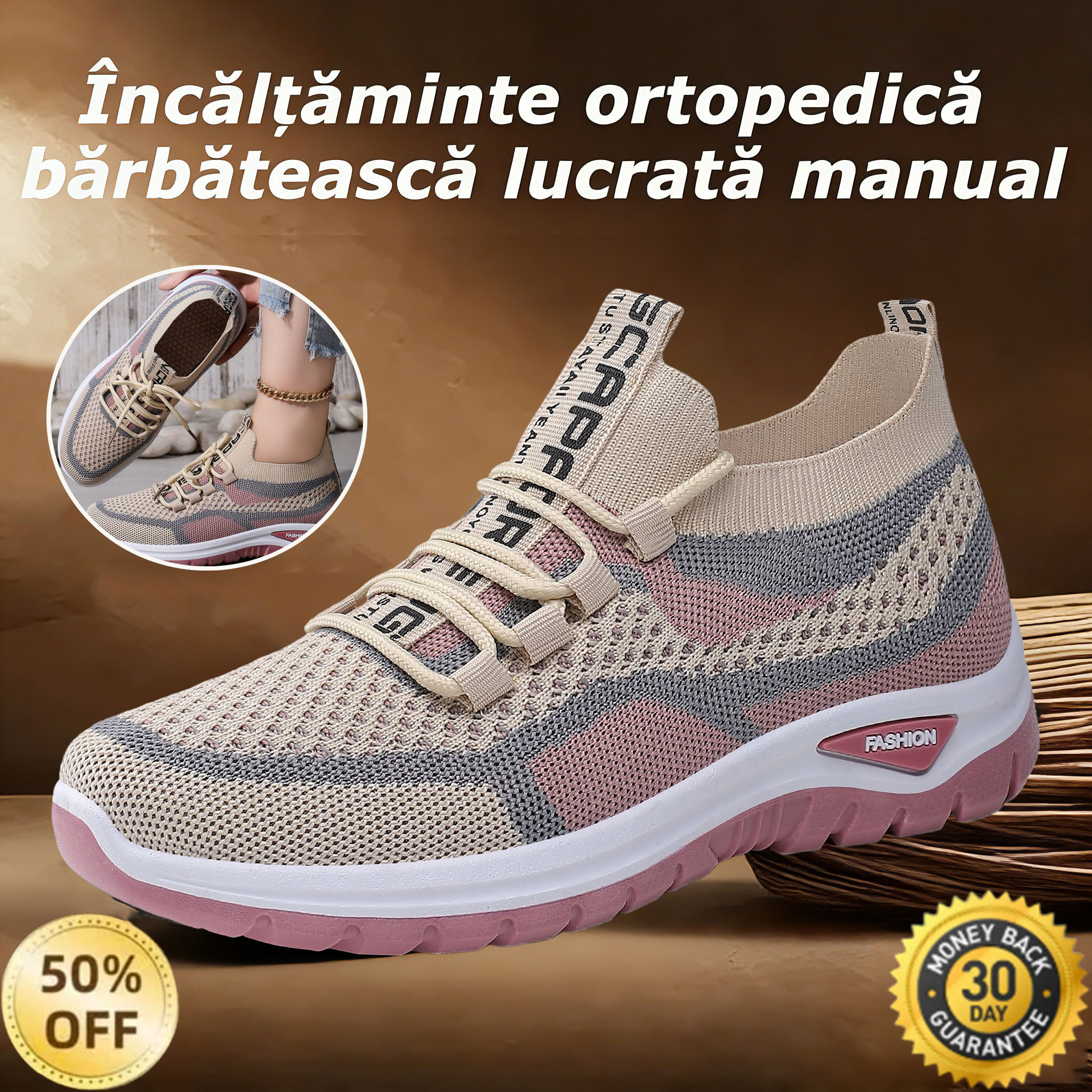 🎁Ultima zi pentru a beneficia de o reducere de 50%! Nu rata ocazia! ⏰Ameliorează durerile de picioare și fasciita - Încălțăminte ortopedică impermeabilă și antiderapantă🔴