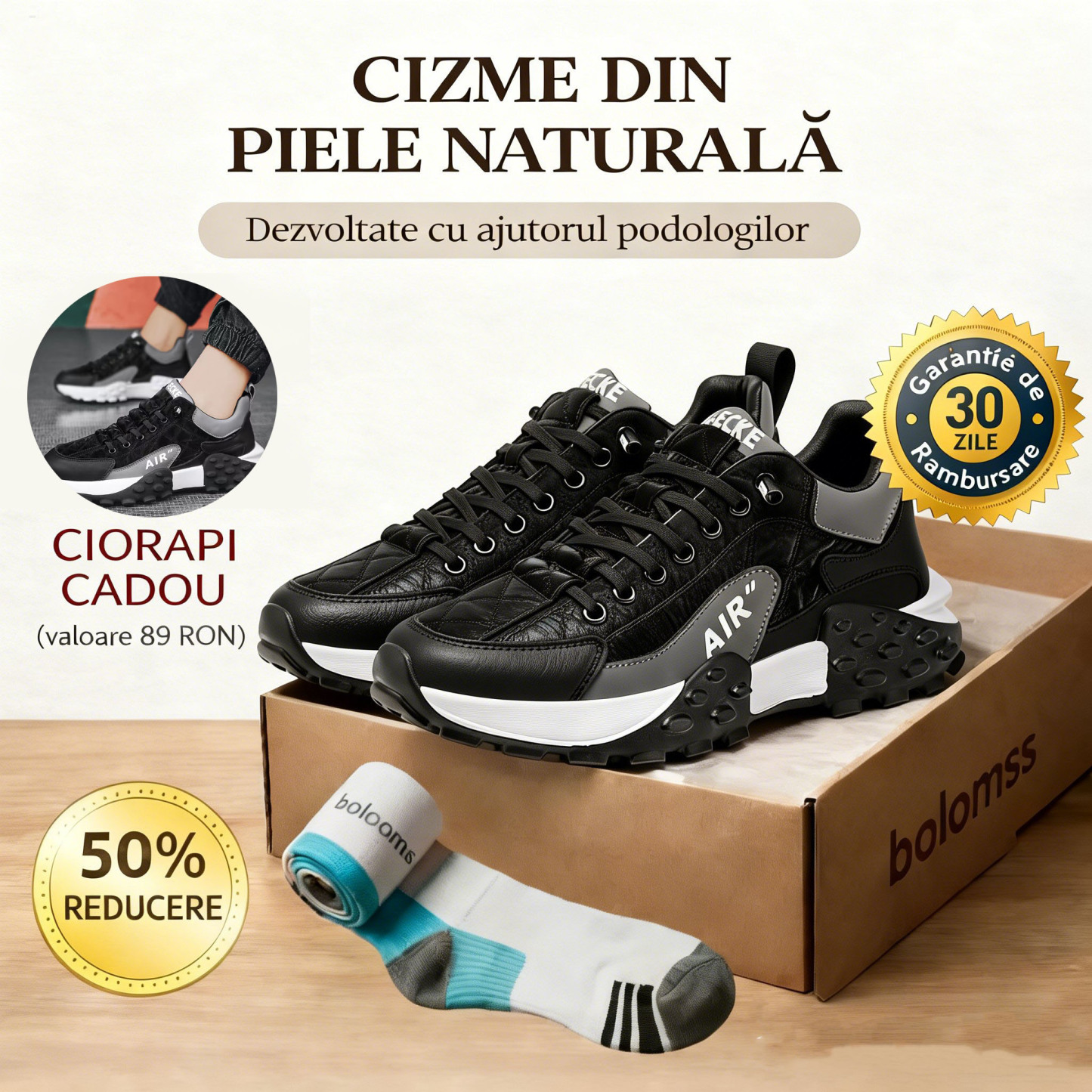 🔥Ultima zi, reducere 50%!⏰️Încălțăminte ortopedică bărbătească de lux, cu design ergonomic✅️Moale, confortabilă și cu susținere excelentă🦶 – ameliorează eficient durerile de picioare