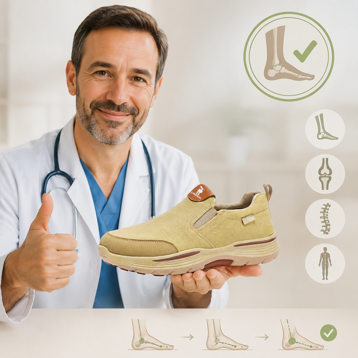 🎁Ultima zi pentru a te bucura de o reducere de 40%! Nu rata ocazia! ⏰ Ameliorează durerile de picioare și fasciita - Încălțăminte ortopedică impermeabilă și antiderapantă.