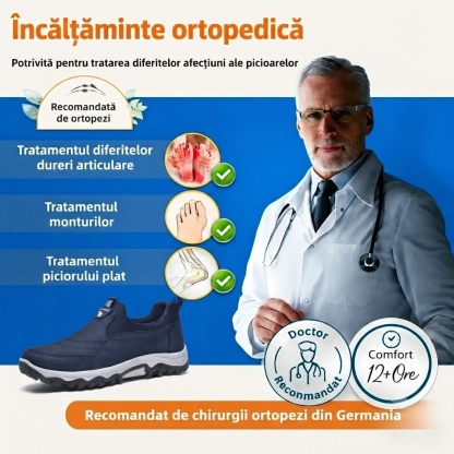 🎁Ultima zi pentru a te bucura de o reducere de 40%! Nu rata această oportunitate rară! ⏰Ameliorează durerile de picioare și fasciita cu pantofi ortopedici impermeabili și antiderapanți.
