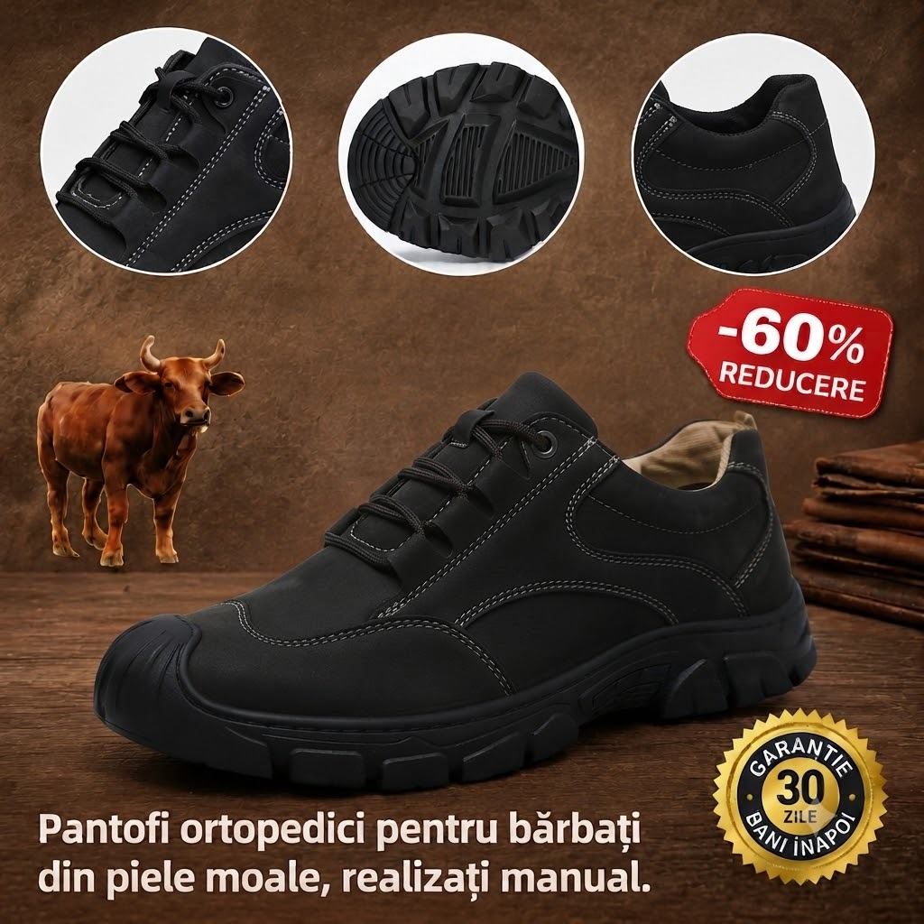 🔷Reducere de 40% astăzi - Nu ratați! ⬛Pantofi ortopedici din piele întoarsă nou concepuți✅️Moi și confortabili✅️Impermeabili și antiderapanți🦶Ameliorează durerile de picioare