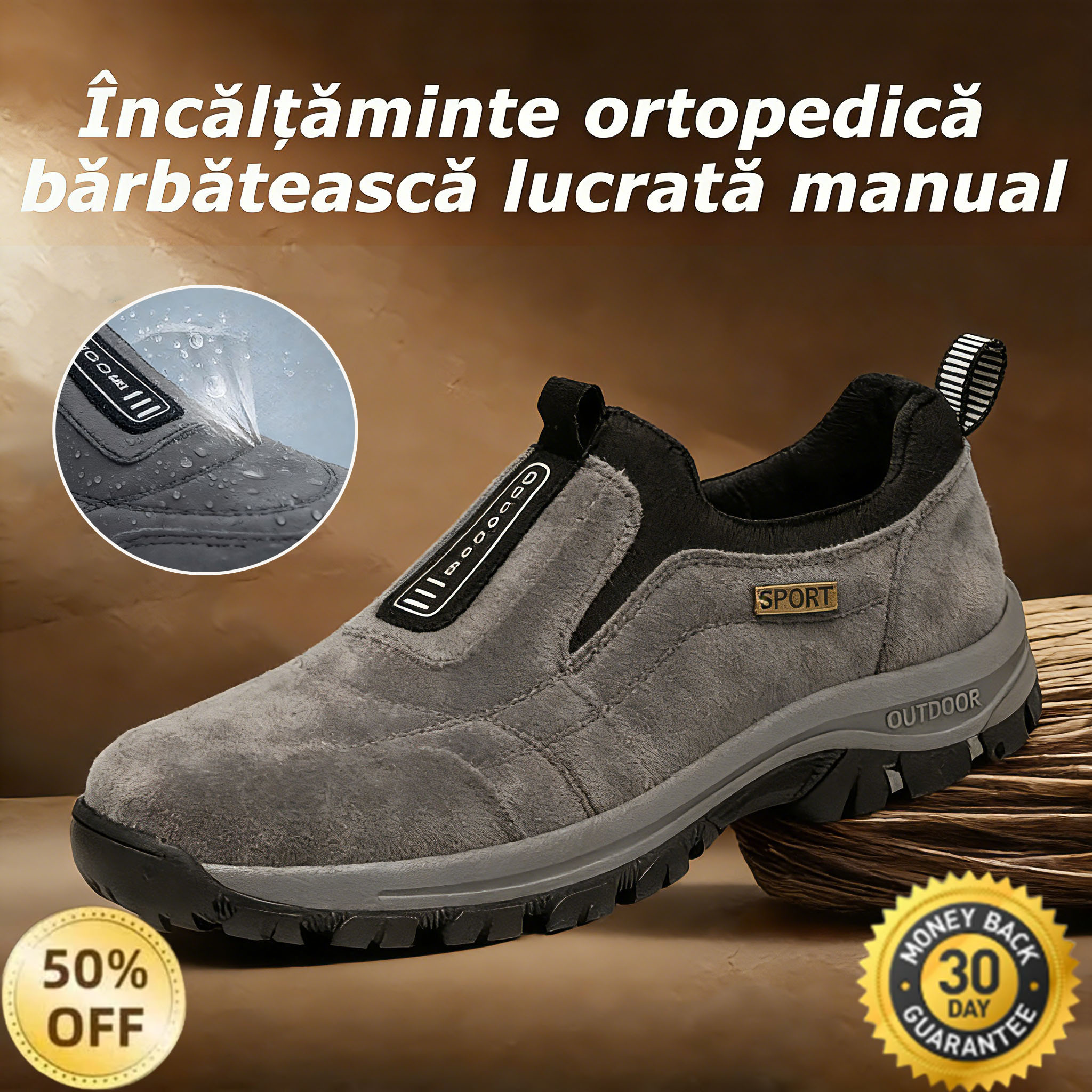 🎁Ultima zi pentru a te bucura de o reducere de 50%! Nu rata ocazia! ⏰ Ameliorează durerile de picioare și fasciita - Încălțăminte ortopedică impermeabilă și antiderapantă.